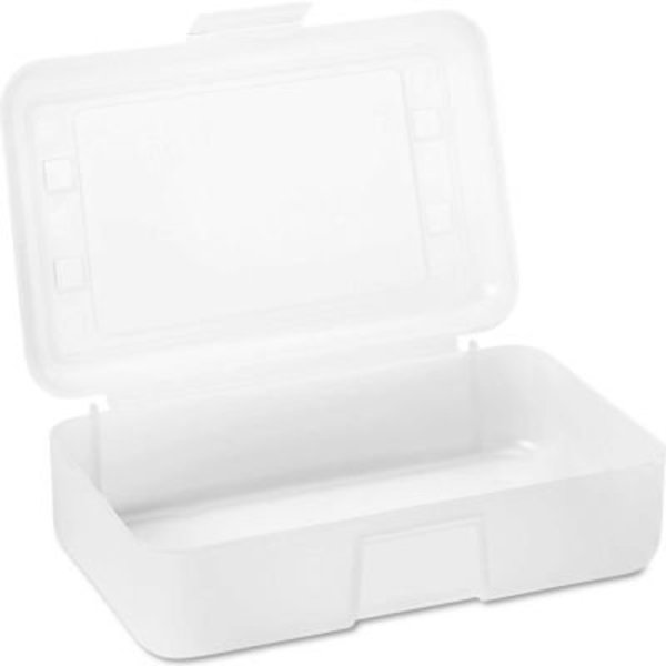 Advantus Advantus Gem Polypropylene Pencil Box with Lid, Clear, 8-1/2in x 5-1/4in x 2-1/2in 34104